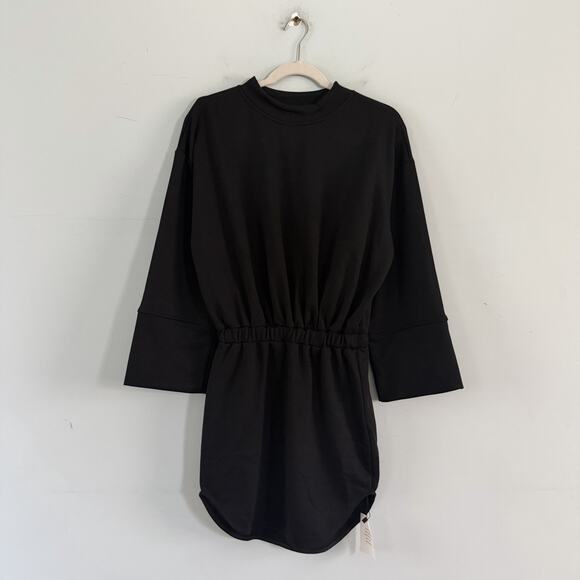 NWT Superdown Revolve Lana Sweatshirt Black Mini Dress - Picture 3 of 7